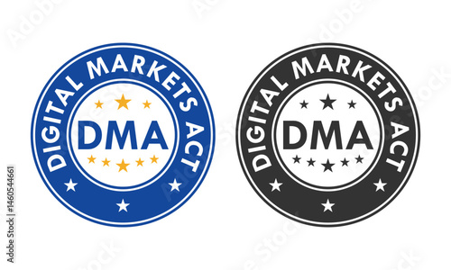 Digital markets act badge logo template illustration