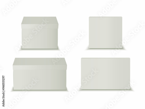 isolated Light Gray Box Mockup EPS Vector EPS Vector
