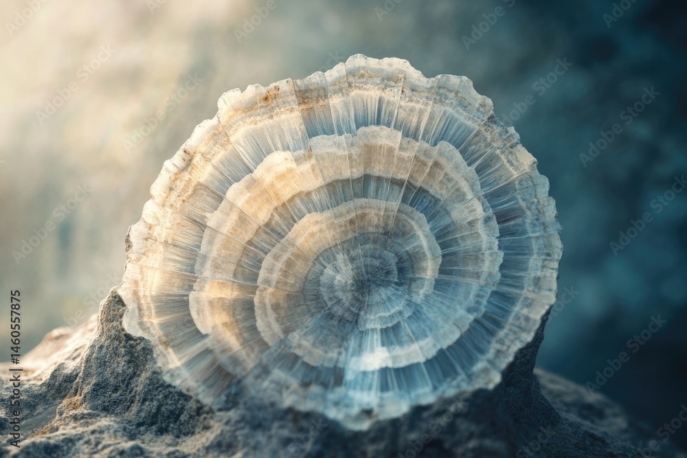 A stunning circular crystal formation, showcasing intricate layers and delicate textures. A stunning circular crystal formation, showcasing intricate layers and delicate textures.