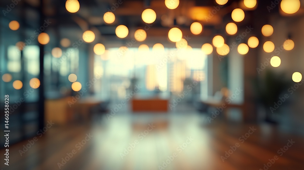 Blurred image of a stylish office, subtle bokeh lights in soft hues, warm and cool blend, evoking a sleek yet relaxed setting. Blurred image of a stylish office, subtle bokeh lights in soft hues, warm and cool blend, evoking a sleek yet relaxed setting.