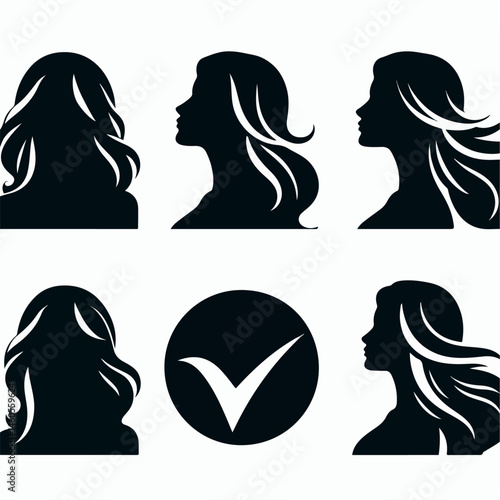 silhouette woman vector illustration