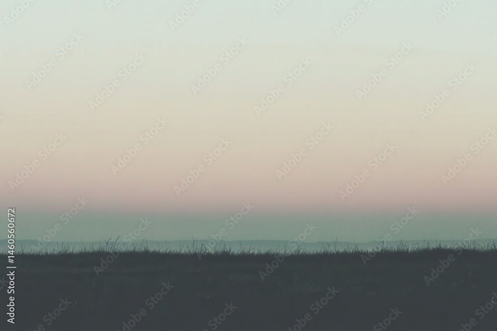 Misty Sunrise Over Field Misty Sunrise Over Field