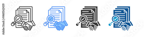 Business Compliance Multistyle Icon Sheet