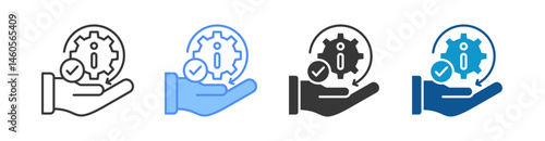 Information Processing Multistyle Icon Sheet