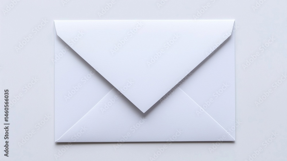 A plain white envelope is placed on a clean, light background, emphasizing its simplicity and classic design. A plain white envelope is placed on a clean, light background, emphasizing its simplicity and classic design.