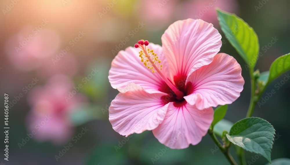Delicate hibiscus flowers, pastel pink hues, soft background , calm, pastel, pink Delicate hibiscus flowers, pastel pink hues, soft background , calm, pastel, pink