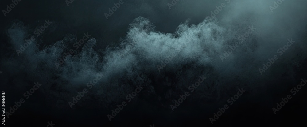 Ethereal, hazy smoke drifting across a dark, ominous background Ethereal, hazy smoke drifting across a dark, ominous background