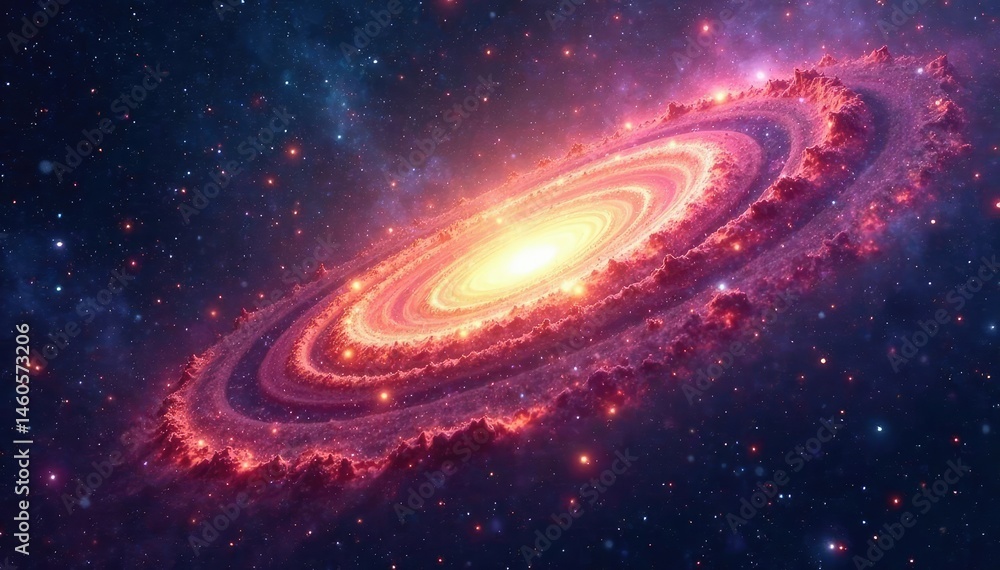 Fototapeta premium Intricate swirling nebula, cosmic dust trails, continuous, nebula, pattern