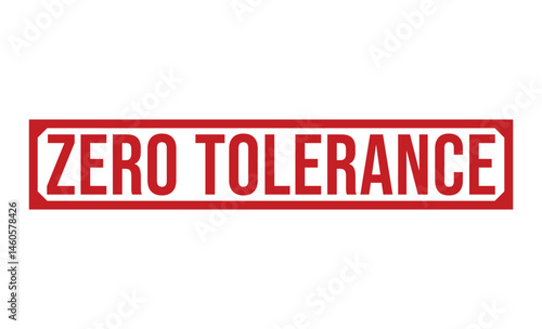 ZERO TOLERANCE rubber stamp on white background. ZERO TOLERANCE Stamp.