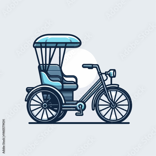 rickshaw vector illustration