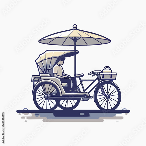 rickshaw vector illustration