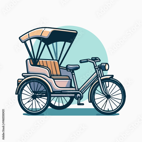 rickshaw vector illustration