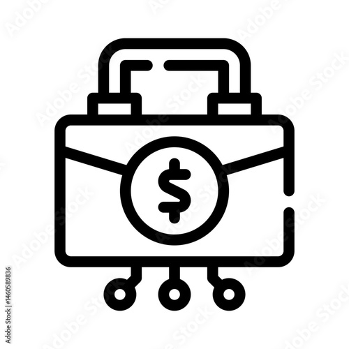 diversified portfolio line icon