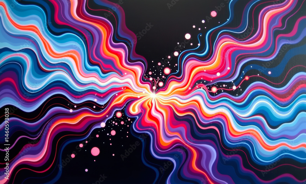 Obraz premium Colorful Abstract Wave Pattern