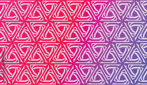 Vector Geometric Pattern with gradient backgroun. Triangles Curved Line. For Wallpaper, Presentation Background, Interior Design, Fashion Print