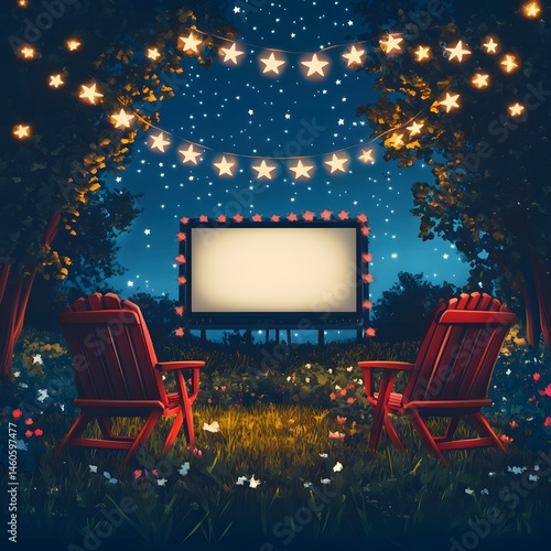 Outdoor Movie Night Under Stars