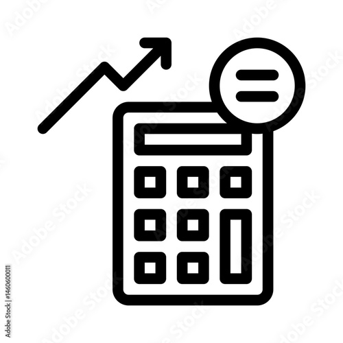 calculator line icon