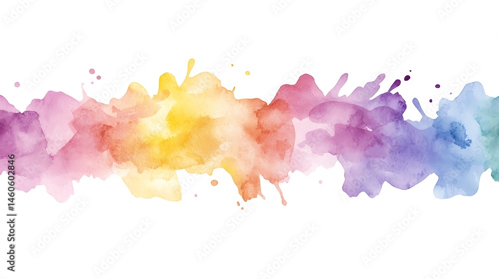 Obraz premium Flora watercolor style art nature landscape vibrant colors artistic expression serenity