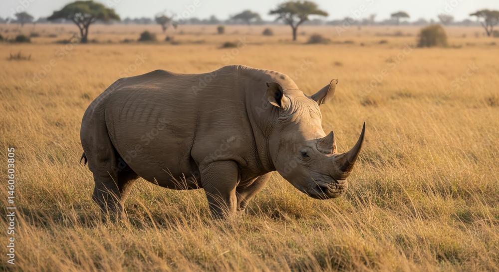 Obraz premium Rhino in African Savannah