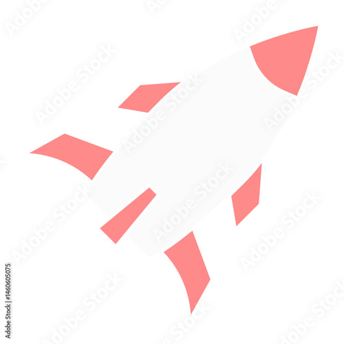 Spaceship icon in flat design