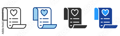 Wishlist Icon Multiple Style Vector Collection 