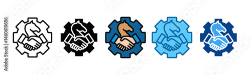 Strategic Alliances Icon Set Multiple Style Collection
