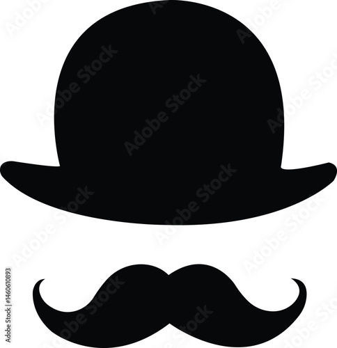 Silhouette of Classic Gentleman: Father's Day