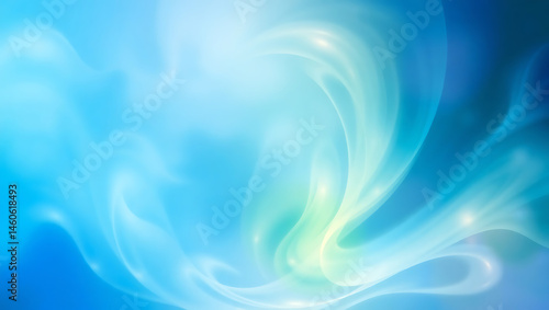 Abstract Blue Swirl Background: Ethereal Fluid Texture Illustrating Dynamic Movement and Soft Gradient Design