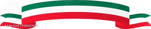 Mexican Flag Ribbon Corner Border Illustration