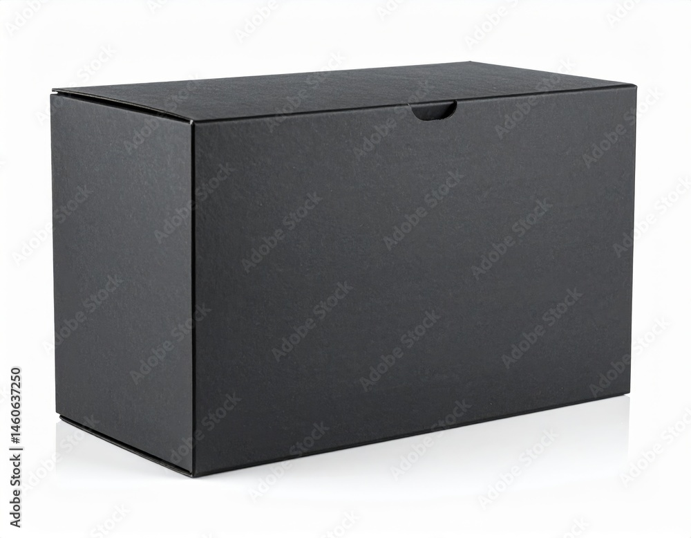 Fototapeta premium Gray Cardboard Box Isolated On White Background