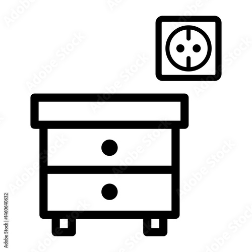 nightstand Line Icon