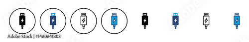Usb icon vector. Flash disk icon vector