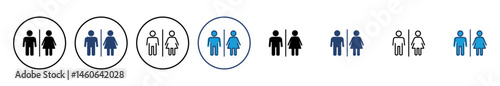 Toilet icon vector. restrooms icon vector. bathroom sign. wc, lavatory