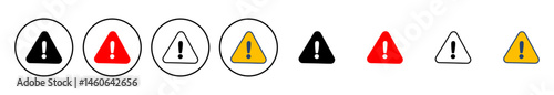 Exclamation danger sign. attention sign icon. Hazard warning attention sign