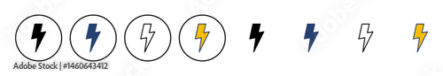 Lightning icon vector. electric icon vector. power icon. energy sign