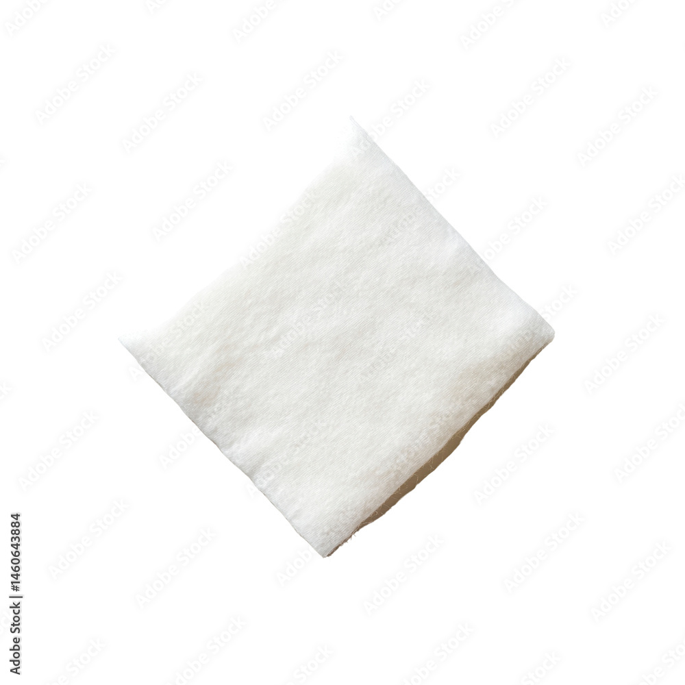 Single Soft White Cotton Round Pad Isolated on Black Background Single Soft White Cotton Round Pad Isolated on Black Background