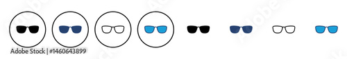 Glasses icon vector. Glasses vector icon