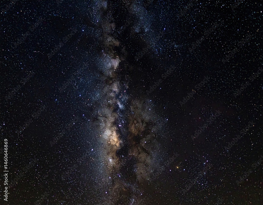 Fototapeta premium Milky Way Across Dark Night Sky