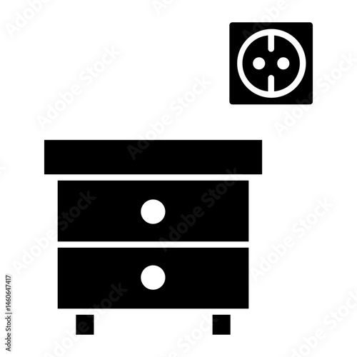 nightstand Solid icon