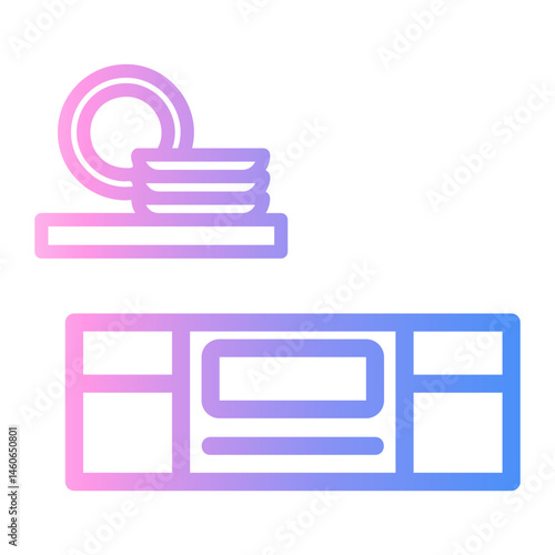 dishware Line Gradient Icon