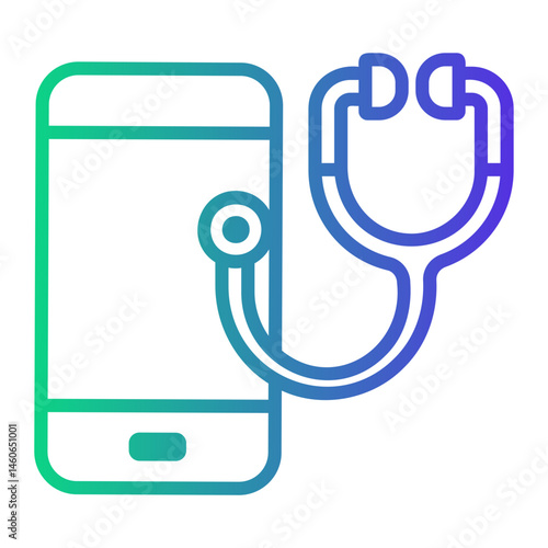 cell diagnosis Line Gradient Icon