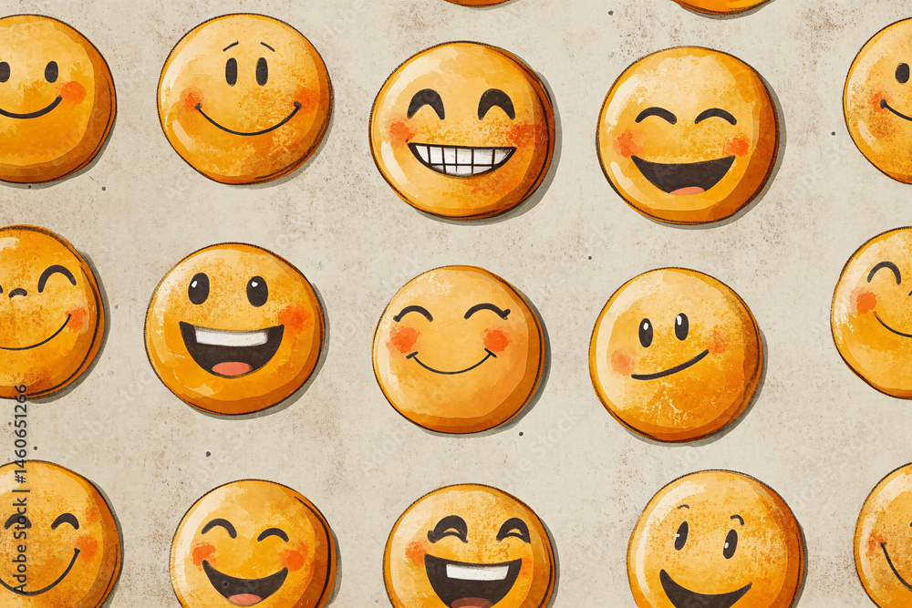 Fototapeta premium Emoji Emoticon Design 
