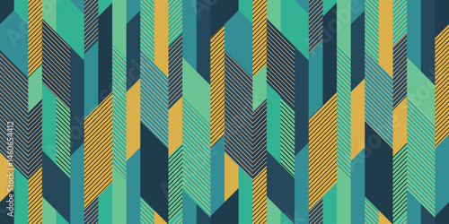 Geometric illustration background. Seamless pattern.Vector. 幾何学イラストパターン　背景素材
