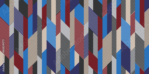 Geometric illustration background. Seamless pattern.Vector. 幾何学イラストパターン　背景素材
