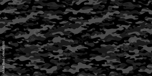 Camouflage background. Seamless pattern.Vector. 迷彩パターン テクスチャ 背景素材