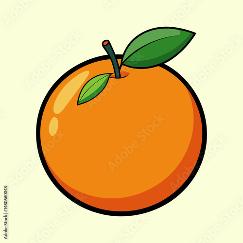 A Delicious and Juicy Orange Fruit Illustration