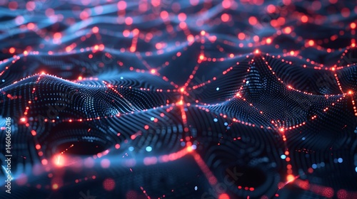 Neon-lit digital grid symbolizing advanced neural network operations.