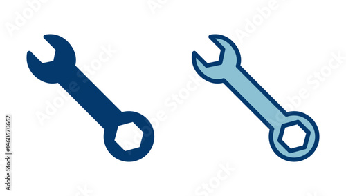 wrench icon vector isolated on white background. Wrench vector icon. Spanner symbol