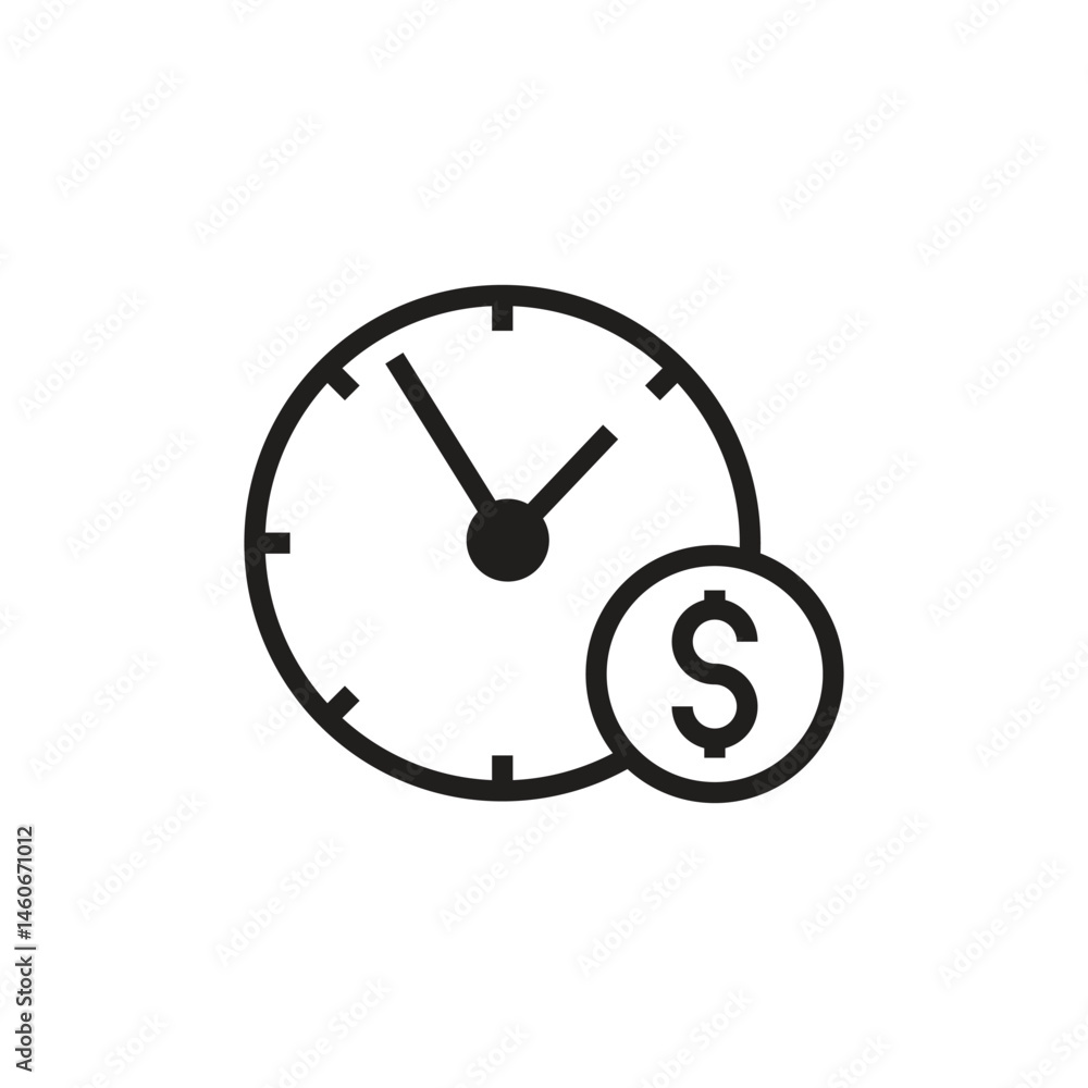 Time Is Money Icon Vector Design Time Is Money Icon Vector Design