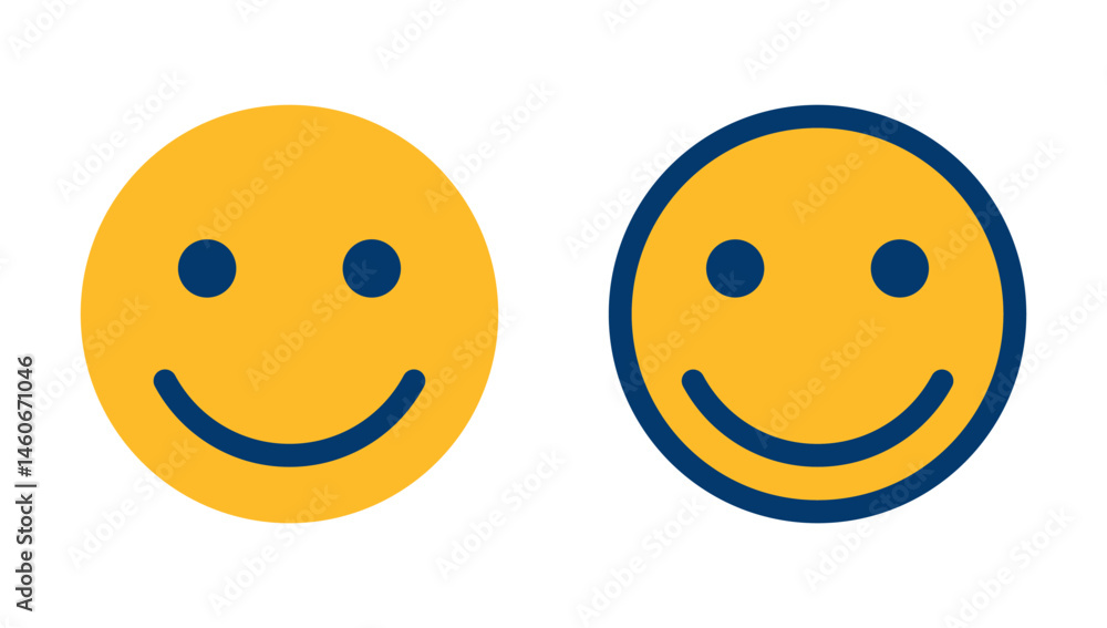 Fototapeta premium Smile icon vector isolated on white background. Smile vector icon. Emoticon Icon vector. Emoji